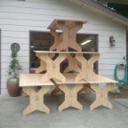 Plywood folding table